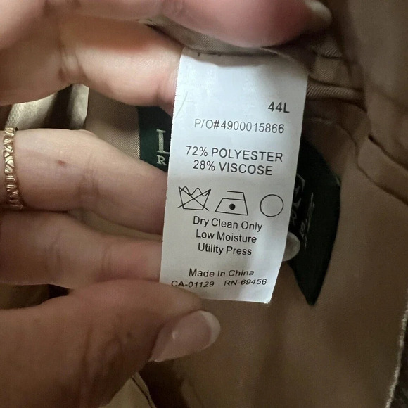 Lauren Ralph Lauren Men's 44L Brown Blazer Sports Coat 2-Button Polyester Blend - Picture 3 of 12